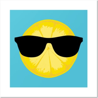 Cool Citrus Slice with Sunglasses Posters and Art